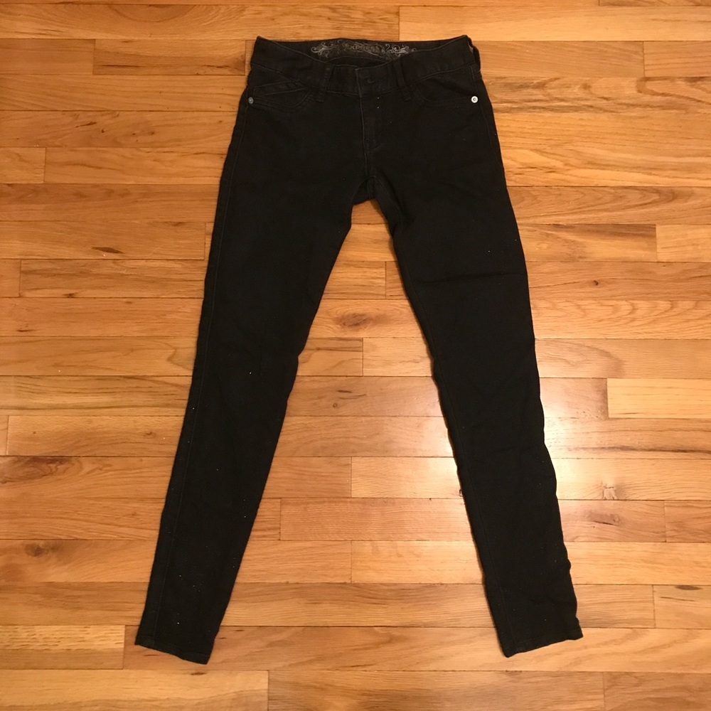Express sparkly black denim sz 0